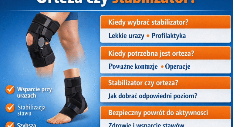Orteza czy stabilizator – co wybrać przy urazie kolana lub kostki i kiedy potrzebna jest pełna stabilizacja stawu?